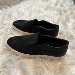 Vince Fenton Perforated Suede Slip on Sneakers